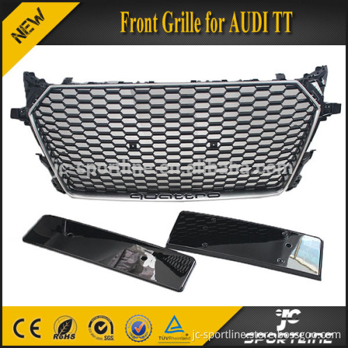 15-16 TTRS ABS Style Silver Frame Front Honeycomb Grill for AUDI TT MK3 Typ 8S